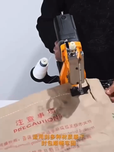 Sack Sewing Machine Sealer Wireless Electric Bag Sealer Portable Sealer Handheld Bag Closer Sewing Machine Heavy Duty Woven Bag Packer Durable