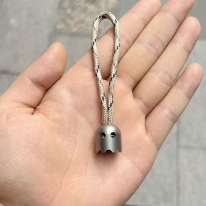 Móc Chìa Khóa Bằng Thép Không Gỉ Ghost Blade Drop Push Coin Keychain Dây Treo Dây Thừng Lều Ngoài Trời Dây Treo EDC Đồ Chơi EDC