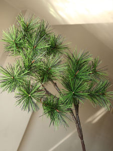 Artificial Pine Tree Leaves for Outdoor Engineering Black Pine Spruce Decorative Green Plant Artificial Pine Needles