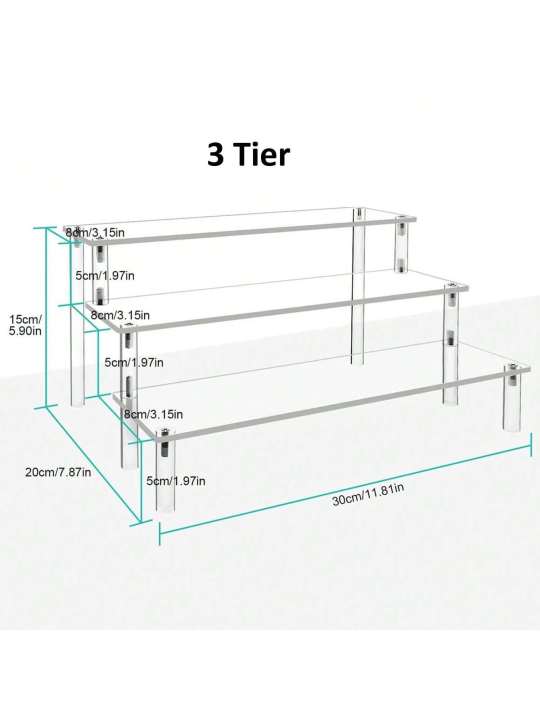 Acrylic Anime Figures & Blind Box Toys Display Risers,Clear Shelf 3 ...