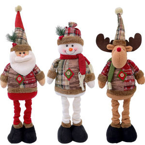 Christmas Decorative Christmas Dolls Reindeer Snowman Santa Claus Standing Doll New Year Ornament Christmas Merry Christmas