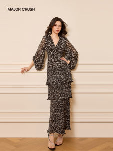 Print Elegant Luxurious Youthful Long Dress