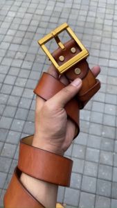 เข็มขัดหนังวัวแท้ นำเข้าจากอิตาลี Genuine Leather Belt Made in Italy IT-10
