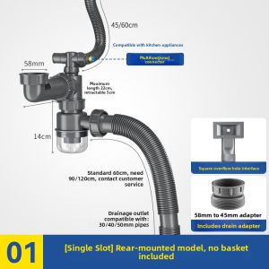 WONREFACT | Odor Preventing Sink Drain Kit