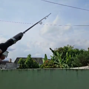 Joran Pancing fiber sambung dua Wsy Cucut 150 cm Bahan Kuat Jumlah Kolongan 8 action medium