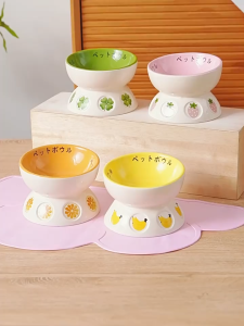 Ceramic Cat Bowls Fruit Shaped Bowls Dog Bowls Pet Bowls Anti Black Chin Bowls Cat Bowls Anti Tipping Bowls Water And Food Bowls Non Slip Cat Food Bowls