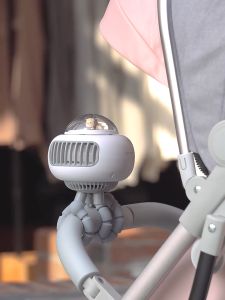 3600mAh Baby Stroller Fan Octopus Handheld Standable Clip Bladeless Auto Rotary Fan Multifunctional Portable Baby Stroller Fan