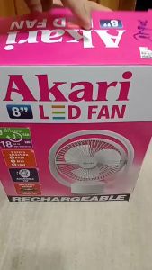 Akari LED Fan(Rechargeable)8"
