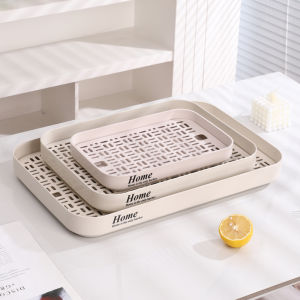 Khay Đựng Trà Hình Chữ Nhật Nhà Dùng Mới 2025 Khay Đựng Tách Trà Và Ly Nước Trong Phòng Khách Khay Đựng Đồ Để Bàn Bằng Nhựa