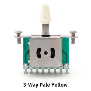 3/5Way Guitar Pickup Selector Switch 8-Pin Fits St Guitar Blade Switch Black/Yellow/White Tip Caps