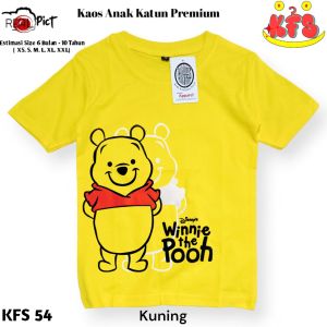 KFS 54 Atasan Baju Kaos Winnie The Pooh Anak Perempuan 1-10 Tahun