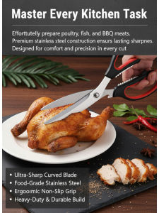 1PC,Chicken Bone Kitchen Scissors Kitchen Duck Fish Cutter Stainless Steel BBQ Scissors Food Scissors Food Scissors Tools