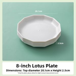 MEIDI | Lotus Shape Dinner Plate for Home and Festivals