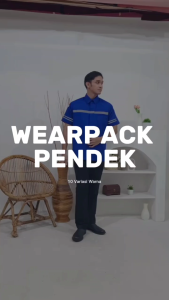 Rao Uniform Seragam Atasan Wearpack Abu Muda Pendek Bordir
