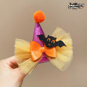 Halloween Witch Hat Hair Clip Childrens Party Pumpkin Headwear Girls Fun Cartoon Hair Accessories Korean Style Baby Clothes