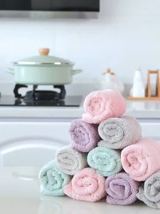 Thickening Dish Cloth Kitchen Towel Double Sided Microfiber Clean Dishwash Kain Lap Pinggan kitchen cloth kitchen towel 抹布 抹桌布