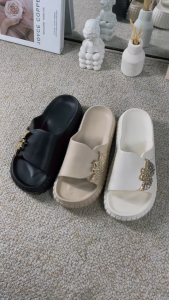 MYFEIDA-FEDOR B-129 SANDAL WANITA SELOP HAK 5.5CM HIASAN ANGSA LOVE BAHAN EVA PREMIUM