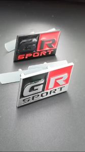 Emblem Mobil Toyota \"GR SPORT\" Grill Metal Chrome