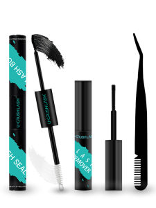 DIY Eyelash Extension Kit with Glue Remover & Tweezers Waterproof Long-Lasting Lash Bond Non-Irritating Remover Perfect Cosplay