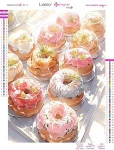 KAYOU | Coloring By Numbers Macaron Donut Picture DIY HandPainted Adult Number Painting Home Living Room Art Craft