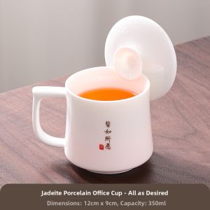 Personalized Ceramic Tea Cup With Lid For Women