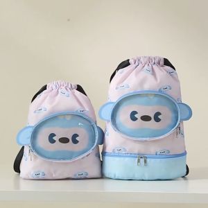 Tas Berenang Anak-Anak/ Anti Basah / Imut Lucu untuk Digunakan Tas renang Pemisahan kering dan Basah Tas pantai tahan Air anak-anak Tas penyimpanan pakaian lucu olahraga pria dan Wanita