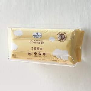 Wall-Mounted Face Towel Storage Box Sam Cleanse Cotton Soft Towel Holder Bathroom Organizer No-Punching Required Paper Towel Box