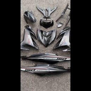 COVER SET ORIGINAL 100% HLY HONG LEONG YAMAHA Y15ZR V1 V2 HITAM RC HITAM BLACK COVERSET BODYSET Y15ZR YSUKU TAMPAL