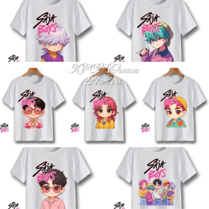 SAJA BOYS KPOP (HUNTRIX SODA POP) DEMON HUNTER CUSTOMIZED TEES FOR KIDS AND ADULT WHITE AND ACID GRAY TSHIRT SUBLIMATION2