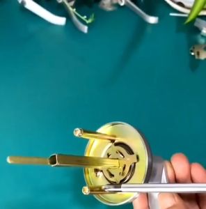 Lever Type Door knob Lockset Semi-Cylindrical Lock Tongue Door Handle Lock Set With 3 Keys
