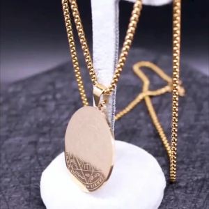 Seven Archangels Amulet Stainless Steel Necklaces Men Seal of Solomon Talisman Necklace Protection Jewelry Collar Hombre N1162S2