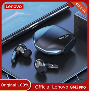 Lenovo GM2 Pro 5.3 เฮดเซ็ตบลูทูธไร้สายชูฟังล่าช้าต่ำชุดหูฟังโทรแบบ HD สำหรับการเล่นเกมโหมดคูปร้อน สามารถทำกันได้ด้วยโมเดล IOS และ Android