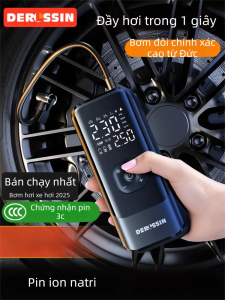 DERLSSIN | Bơm Lốp Ô Tô Không Dây Điện Tử Di Động