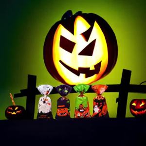 20-100PCS Candy Bags Mixed Halloween Themed Style Colorful Pumpkin Ghost Bat Halloween Party Gift Package Bag Festival Favor ZYF