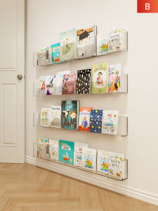 WUBUWEI | Wall Mounted Kids Picture Book Acrylic Shelf