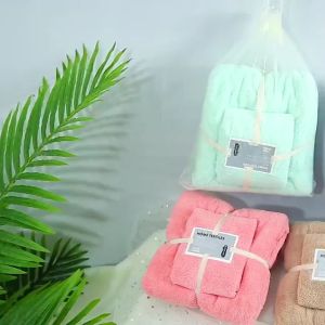 【K039】2-pcs set Bath Towel set good absorption soft material 70*140cm Tuala Mandi cotton Baby Towel Adult Towel Kids