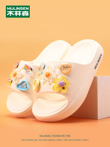 Mulinshan Childrens Indoor Slippers Anti-Slip Princess Style EVA Material Comfortable Soft Bottom Girls Summer Slippers