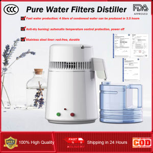 4L Pure Water Filters Distiller Electric Stainless Steel Household Purifier Container Filter Distilled Water Machine