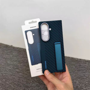 Samsung | Carbon Fiber Kickstand Case For Samsung Galaxy Z Fold8 Fold 8 Ultra With 2Pcs Tempered Glass Screen Protector Phone Cover Funda