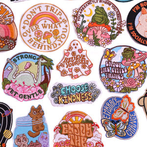 Believe Yourself/Choose Kindness Embroidery Patch Iron On Patches For Clothing thermoadhesive Patches On Clothes Jacket Sew DIY