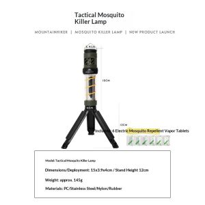 MOUNTAINHIKER Mosquito Killer Lamp Multi-functional Outdoor Camping Lamp Multi-functional Lighting Tent Lamp Camping Lamp