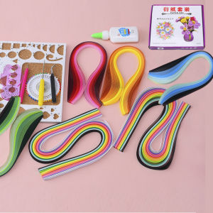 Imagination Paper Art Paper Quilling Tool Material Boxed Suit Student Kids Handmade DIY Colorful Paper Slip Template