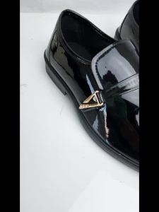 Falimottype)Size 39-44 Mens Fashion Pointed Leather Shoes Casual School Student Loafers Bright Business Dress Oxfords