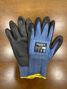 HandsON ToughCut E Cut Resistant Nitrile Work Gloves|Cut Protection | ANSI Cut Level A5|Dry Wet Mild Oily Conditions|Made in Malaysia|EN388