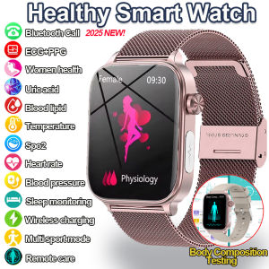 2025 New ECG+PPG Monitoring SmartWatch men Women Blood Pressure Blood Lipids Uric Acid Menstrual Health Tracker Women SmartWatch