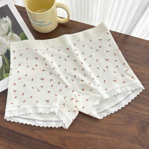 Miiow | Pure Cotton Womens Boxer Briefs High Waist Anti-Light Safety Shorts Anti-Bacterial Crotch Seamless Butt Lifting High Waist Briefs