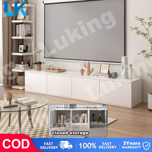 Luking TV Cabinet Modern TV Stand with 4 Cabinets & Open Shelves Table Furnitur with Cabinet Nordic Small Family TV Rack Sturdy TV Console for Living Room Storage Desk Tea Table Cabinet Combination Floor Cabinet
