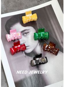 Japanese and Korean New Arrival Ins Bows Small Hair Grabbing Clip France Gold Standard Bangs Shark Clip Acetate Princess Clip Headdress