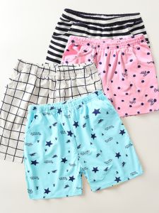 Cotton Summer Home Pants for Boys And Girls Lightweight Loose Beach Shorts Five-Quarter Length Breathable Comfortable Kids Clothing
