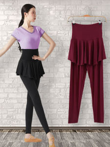 กางเกงโยคะทรงเอเอวสูง ทรงสลิมฟิต ระบายอากาศได้ดี กางเกงเต้นรำแบบสวมหัว ทรงหลวม สำหรับผู้หญิง ฤดูใบไม้ผลิและฤดูใบไม้ร่วง